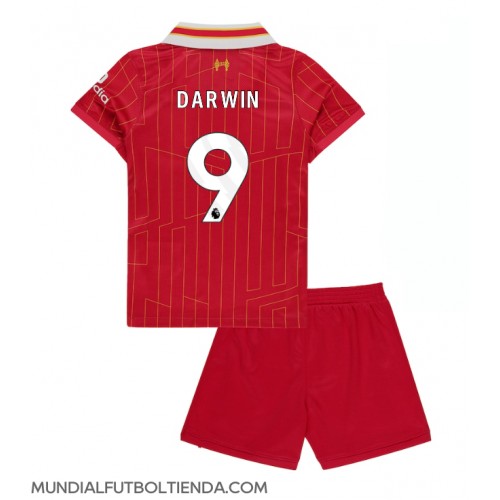 Camiseta Liverpool Darwin Nunez #9 Primera Equipación Replica 2024-25 para niños mangas cortas (+ Pantalones cortos)